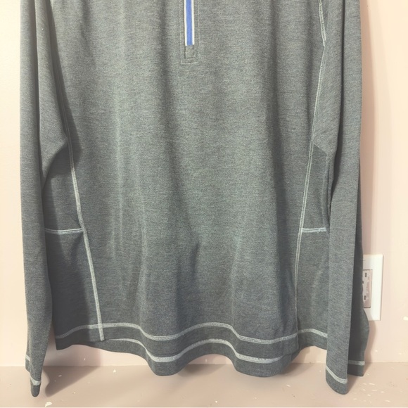 Tommy Bahama 1/4 Zip Pullover Sweater Gray Men Size L - Picture 3 of 6